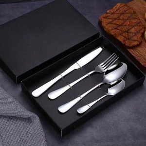 1010 Series Stainless Steel Cutlery Set 4pcs Colorful Western Steak Knife And Fork And Spoon