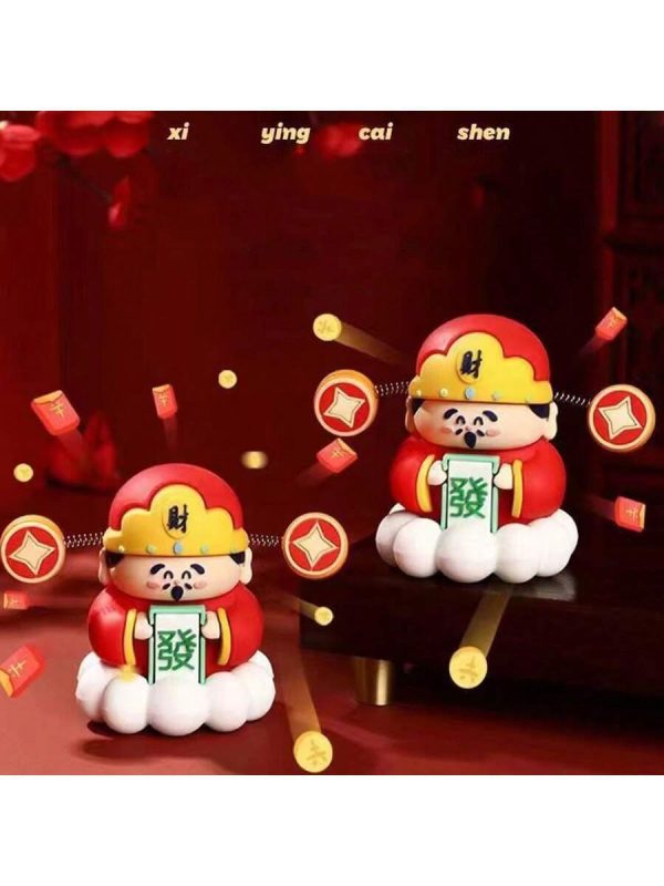 1pc New Car Interior Car Hanging Pendant God Of Wealth Creative Desktop Lucky Charms 3D Doll God Of Wealth Little Immortal Decoration Gift