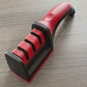 1pc Home Knife Sharpener, Multifunctional Sharpening Tool Handheld Three-Stage Sharpener For Knives, With Random Color And Style