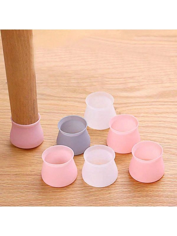 4pcs Noiseless Table & Chair Leg Pads, Silicone Wear-Resistant Anti-Slip Noise-Reducing Creative Furniture Feet Covers For Home