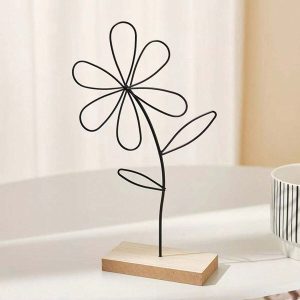 1pc Light Luxury Style Iron Art Flower Decoration For Table, Cabinet, Window, Living Room, Tea Table Decoration, Party Decoration