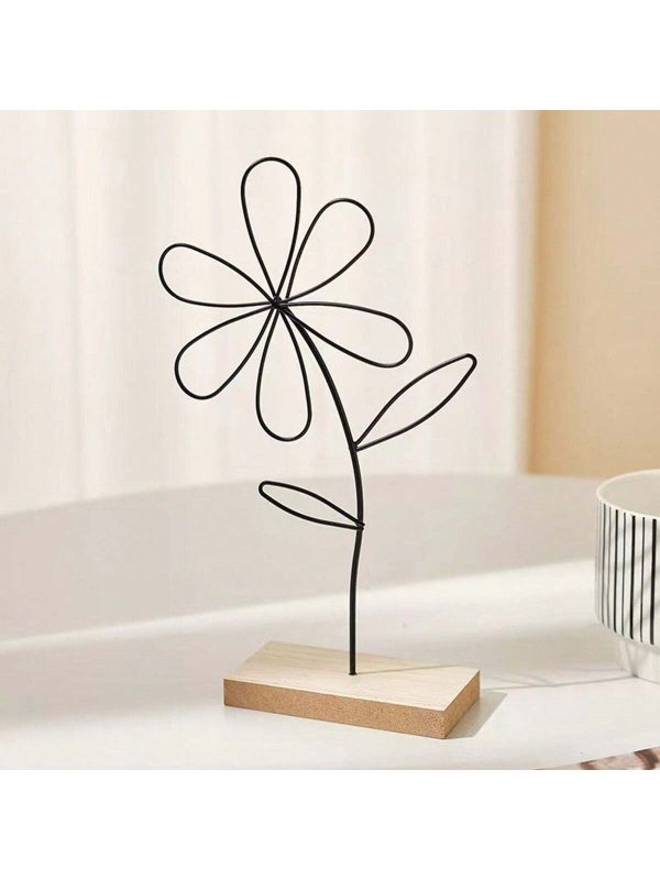 1pc Light Luxury Style Iron Art Flower Decoration For Table, Cabinet, Window, Living Room, Tea Table Decoration, Party Decoration