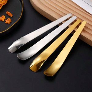 Stainless Steel Long Handle Spoon For Home Use, Suitable For Coffee, Desserts, Medicine, Ice Cream, Bread, Cheese And Stirring.
