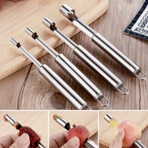 Stainless Steel Fruit Core Remover Set For Hawthorn, Jujube, Apple-Core, Home Use Multi-Size Fruit Core Extraction Tool