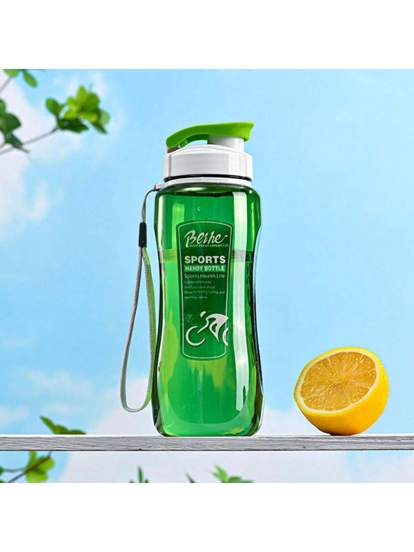 Portable Plastic Sports Fitness Water Bottle With Hourglass Shape, High Temperature Resistant And Drop-Proof, With Strap And Hanging Rope, Large Capacity, Minimalist Space Cup For Students, Outdoor And Home Use