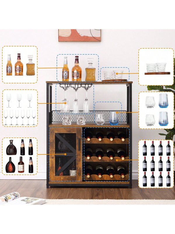 Wine Cabinet W LED Light Detachable Rack - 图片 2