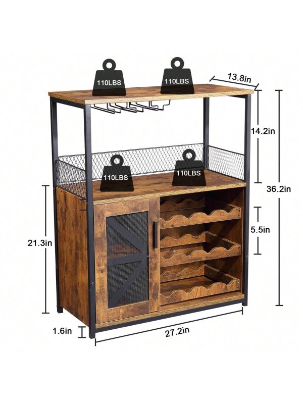 Wine Cabinet W LED Light Detachable Rack - 图片 3