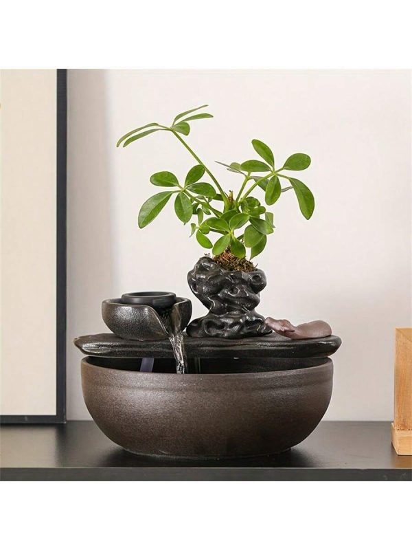 1pc Ceramic Tabletop Fountain Art Decoration