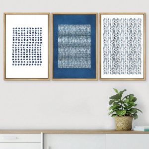 SIGNFORD 3pcs Canvas Print Wall Art Geometric Line
