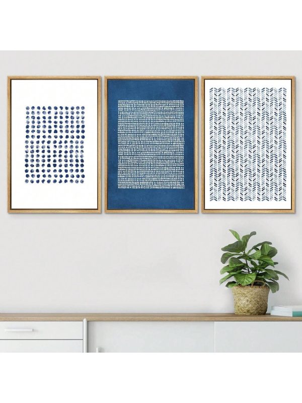 SIGNFORD 3pcs Canvas Print Wall Art Geometric Line