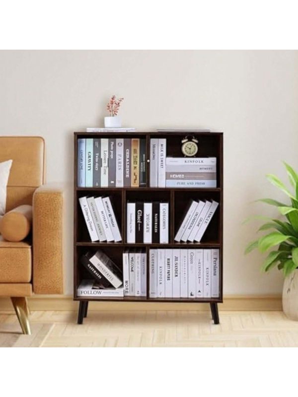 Modern wooden bookshelf