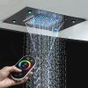 Luxury Gold Thermostatic LED Shower Set with Rainfall & Waterfall Ceiling Mount - Image 3