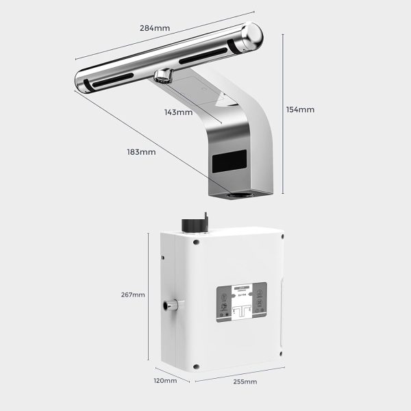 Classic Dual-Function Sensor Faucet with Integrated Air Hand Dryer - 图片 3