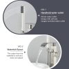 Luxury Square Floor Standing Bathtub Faucet with Waterfall Mixer - Image 3