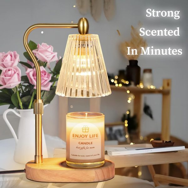 Candle Warmer Lamp with Timer Dimmer Adjustable Height for New Home Bedroom - 图片 2