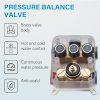 Luxury Gold Thermostatic LED Shower Set with Rainfall & Waterfall Ceiling Mount - Image 4