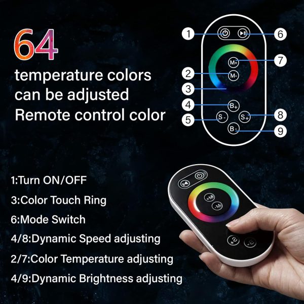 Luxury Gold Thermostatic LED Shower Set with Rainfall & Waterfall Ceiling Mount - 图片 6