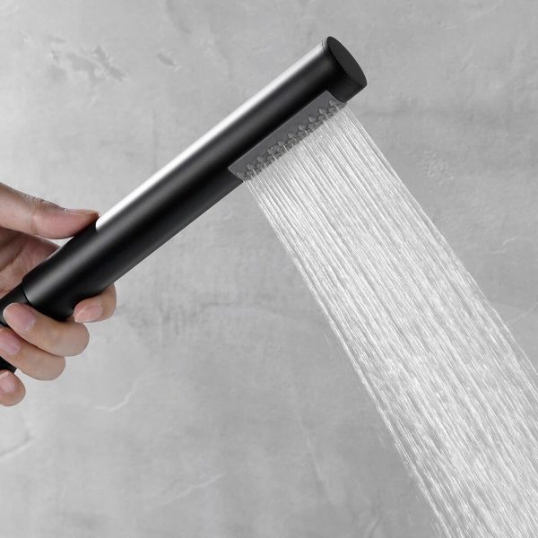 Luxury Freestanding Dual Handle Bathtub Faucet with Handheld Shower - 图片 4