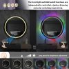 Large Round LED Bathroom Mirror with RGB Color Changing and Anti-Fog Function - Image 4