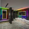 Elegant LED Vanity Mirror with RGB Backlight & Dimmable Anti-Fog Features for Modern Bathrooms - Image 5