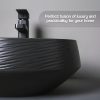 Deluxe Black and Bronze Ceramic Bathroom Sink Set - Image 5