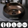 Deluxe Black and Bronze Ceramic Bathroom Sink Set - Image 4