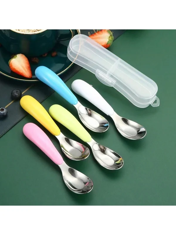 Creative And Simple Pure Color Ingot Spoon Stainless Steel Table Spoon Oat Milk Spoon Milk Powder Scoop Dessert Ice Cream Spoon
