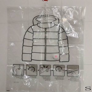1pc Home Use Hanging Vacuum Compression Bag With 5 Hooks, Thick & Large Storage Bag For Down Jackets & Clothing Organization