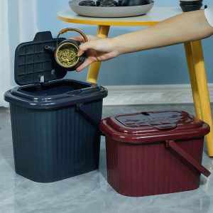 Simple Plastic Tea Residue Separation Garbage Filter Drainage Bucket, Thickened Square Portable Tea Tool Accessory With Dry/Wet Separation