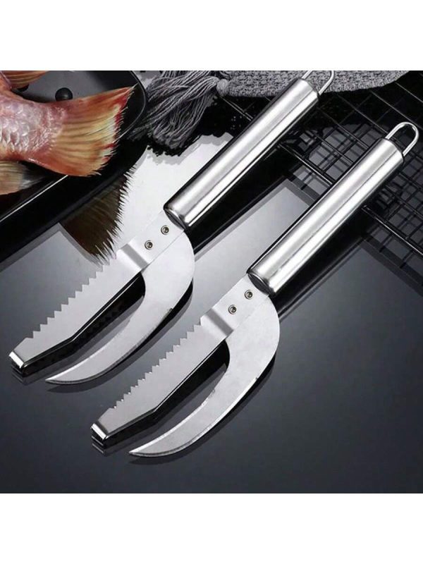 1pc New Stainless Steel Fish Scales Scraping Tool With Multi-Function Blade For Killing Fish, Gutting & Descaling