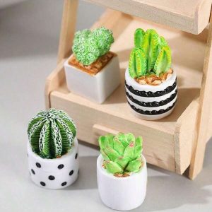 Miniature Potted Plants Simulation Model Micro Landscape Flowerpot Green Plants DIY Ornaments
