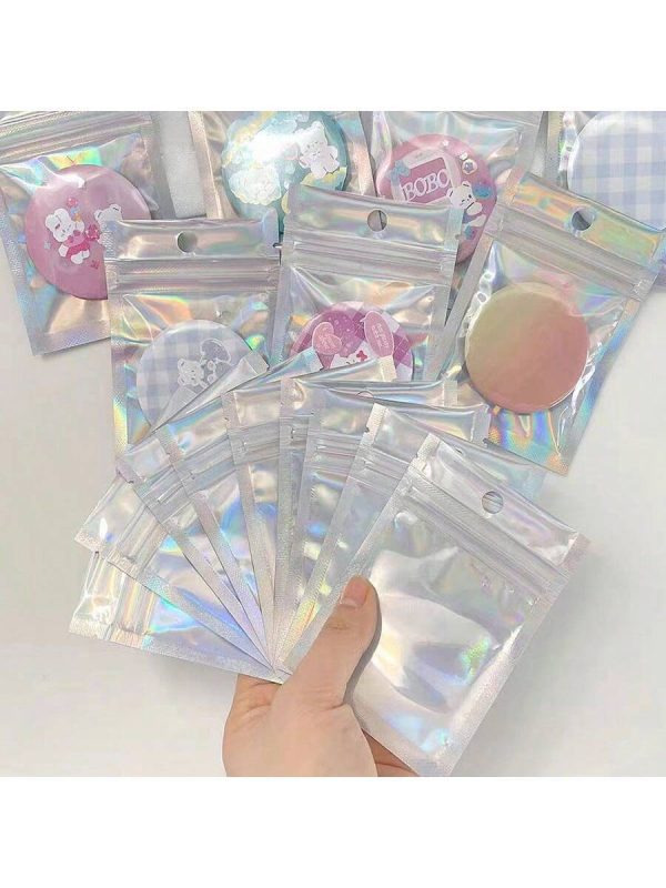 Holographic Laser Self-sealing Bags, Transparent Packaging Bag For Jewelry, Mobile Phone Case Samples, Data Cables