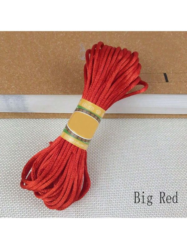 10m Knotting Cord For Diy Crafts, 5# Chinese Knot Thread, Red, Can Be Used For Weaving, Crocheting Bracelet, Decorative Accessories For Bags And Car