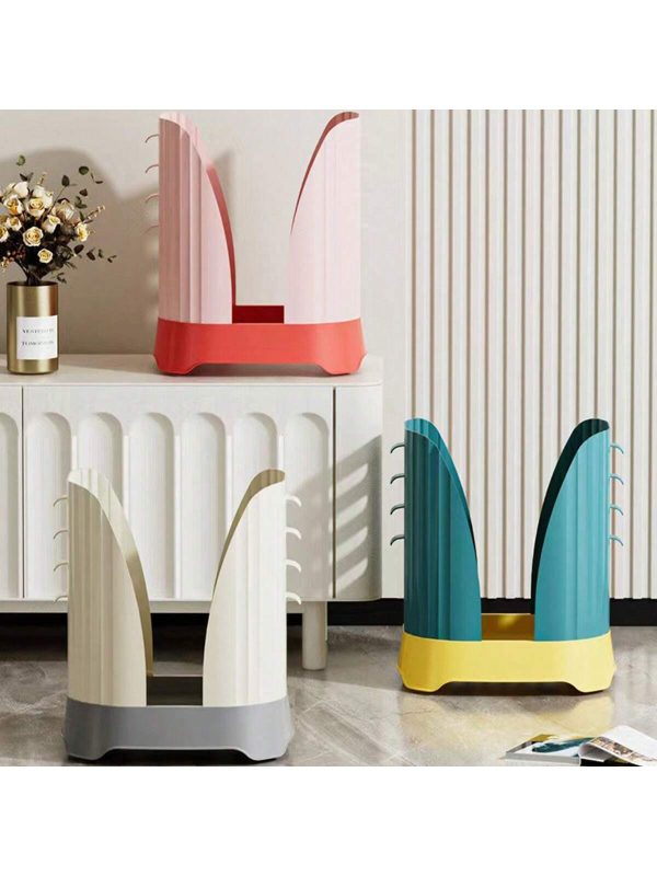 Nordic Style Home Simple Creative Adjustable And Stretchable Plastic Trash Can, Can Be Expanded To Fit Different Types Of Garbage Bags, Lidless Clean Trash Can, Convenient For Kitchen, Living Room, Bathroom, Office, Paper Basket Frame