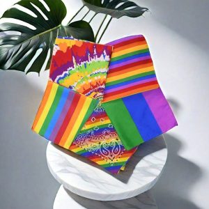 1pc Rainbow Month Multi-Color Bandana, Suitable For Outdoor Sports, Cycling, Hip-Hop Dance, Made Of Polyester