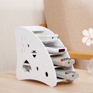 1pc Creative New Hollow Lipstick Storage Box Multi-Layer Office Stationery Organizer Desk Remote Control Storage DIY Wooden Storage Box Panel