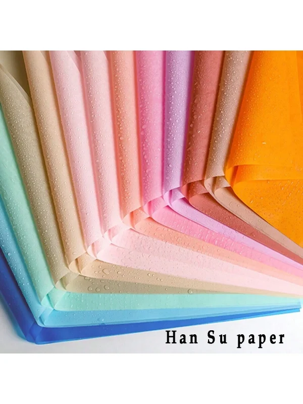 Floral Wrapping Paper Set, Including: Flower Paper, Handmade Paper, Fresh-Keeping Paper, Korean Style Paper; Foggy, Pure Colored, Waterproof, Half-Transparent, Rose Bouquet, Plain Color Paper; Snow Pearlescent And White Bouquet Baking Lining Paper.