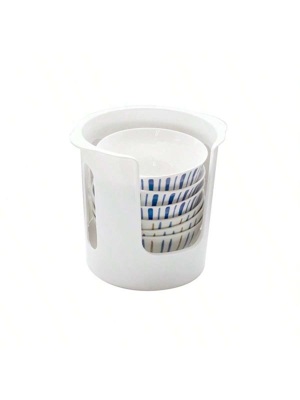 1pc Japanese Style Small Bowl Storage Rack Holder For Kitchen Countertop