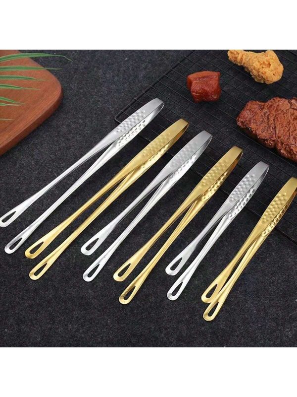 Stainless Steel Food Clip Korean Barbecue Clip Outdoor Household Barbecue Clip Buffet Food Clip Long Bread Clip Food Clip