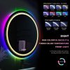 Large Round LED Bathroom Mirror with RGB Color Changing and Anti-Fog Function