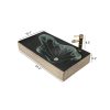 Modern Lotus Leaf Rectangular Resin Washbasin – Elegant Above Counter Bathroom Sink - Image 2
