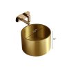 Gold Stainless Steel Round Countertop Basin with Drainer - Image 2
