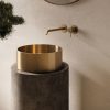 Gold Stainless Steel Round Countertop Basin with Drainer - Image 6