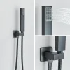 Luxury Gold Thermostatic LED Shower Set with Rainfall & Waterfall Ceiling Mount - Image 2