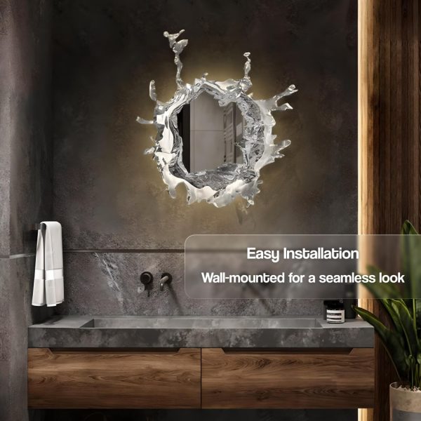 Luxury Water Spray Mirror Wall Lamp – Dimmable LED Deco Sconce for Modern Home Lighting - 图片 3