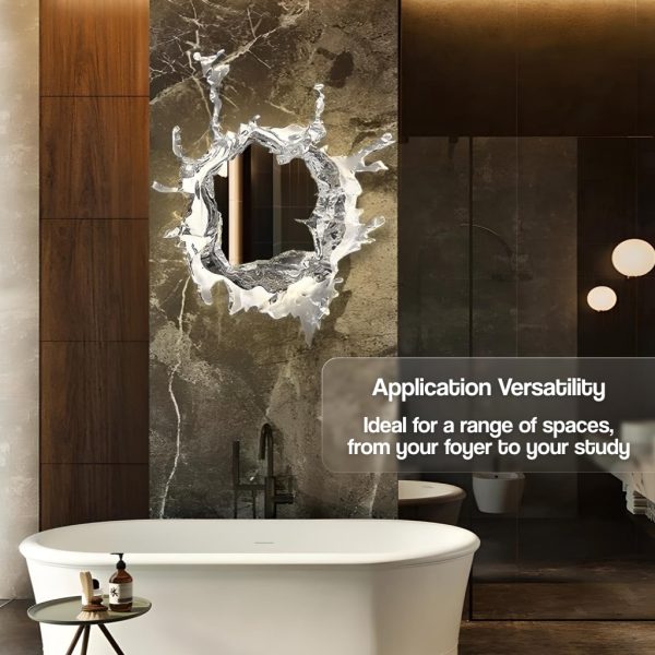 Luxury Water Spray Mirror Wall Lamp – Dimmable LED Deco Sconce for Modern Home Lighting - 图片 2