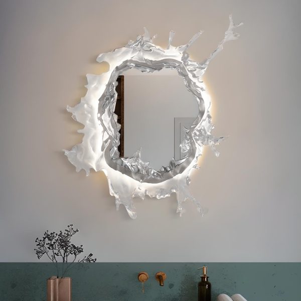 Luxury Water Spray Mirror Wall Lamp – Dimmable LED Deco Sconce for Modern Home Lighting - 图片 4